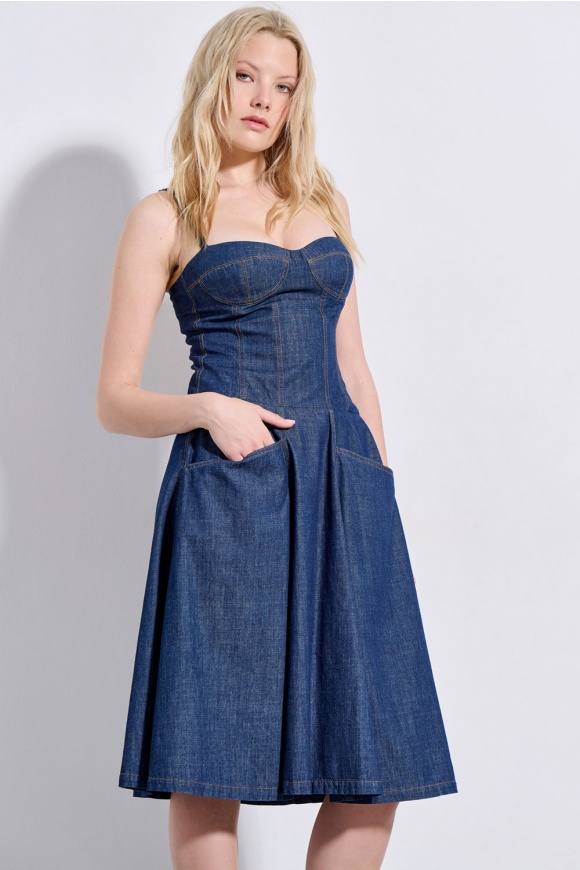 MIDI JEAN DRESS