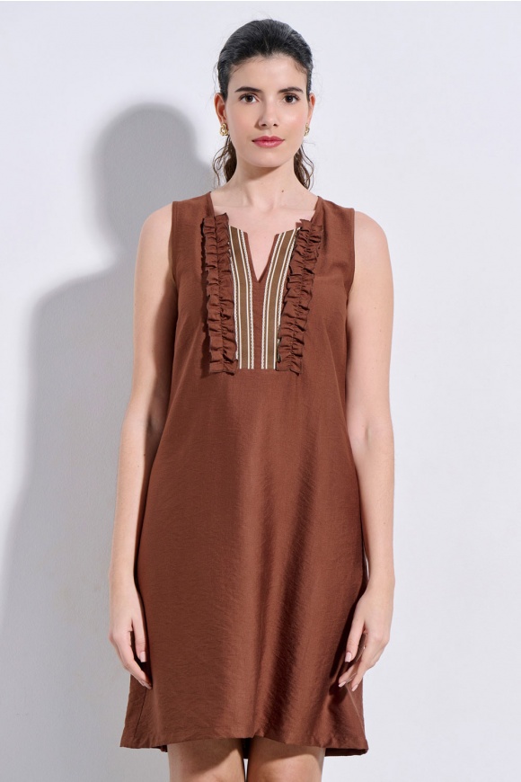 MINI DRESS 3126937 BROWN