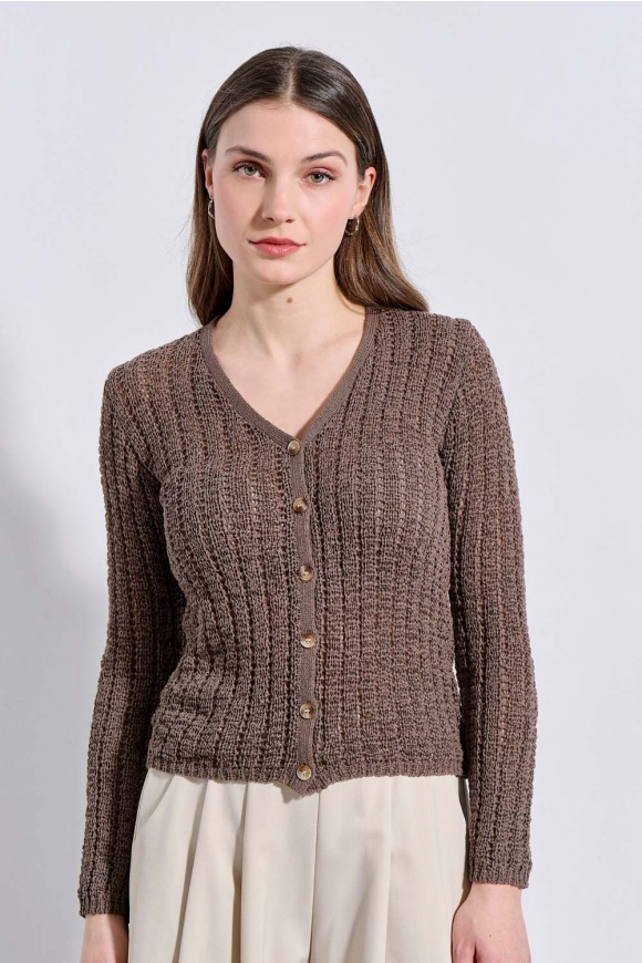 CARDIGAN 2126009 BROWN