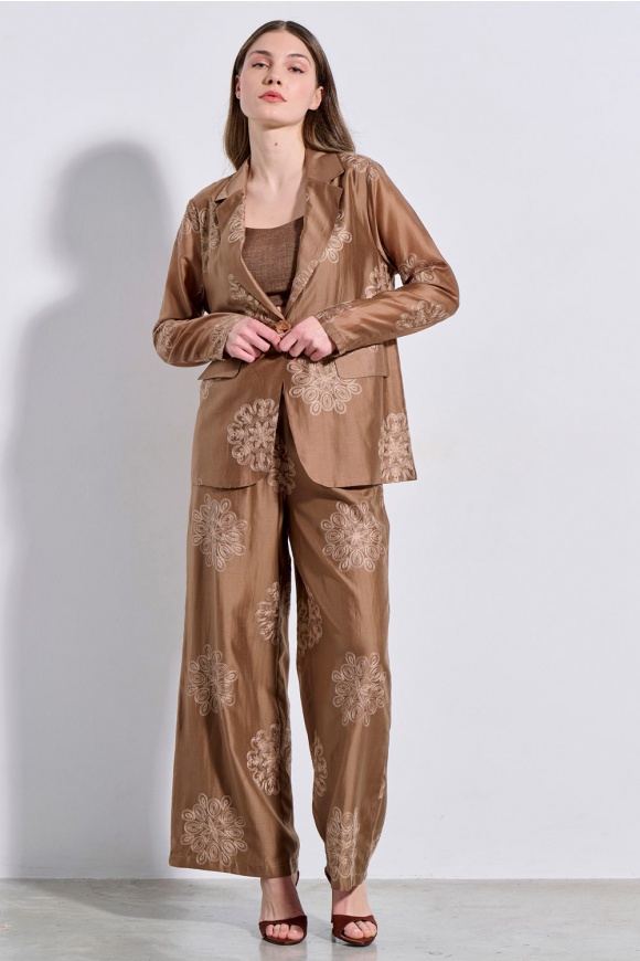 SET PANTALON WITH BLAZER 2126203 BROWN