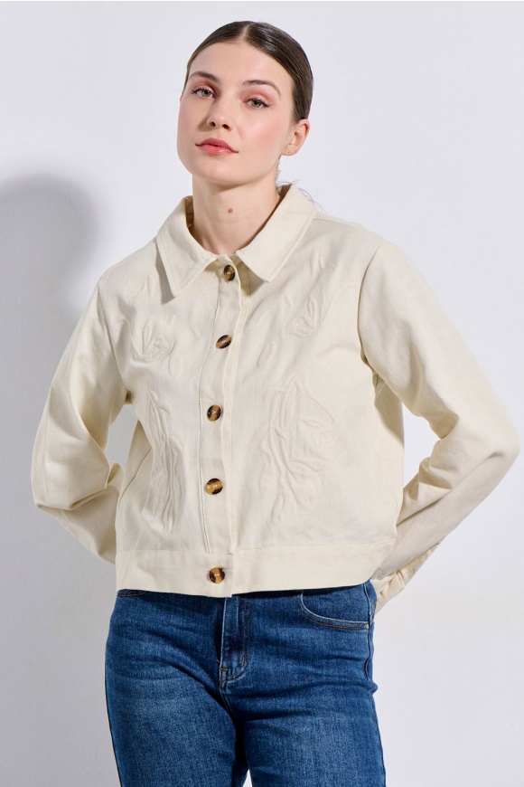 JEAN JACKET 2126502 OFF WHITE