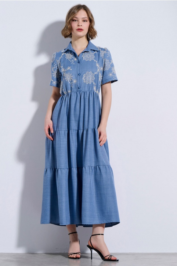 MAXI DRESS 3126943 INDIGO BLUE