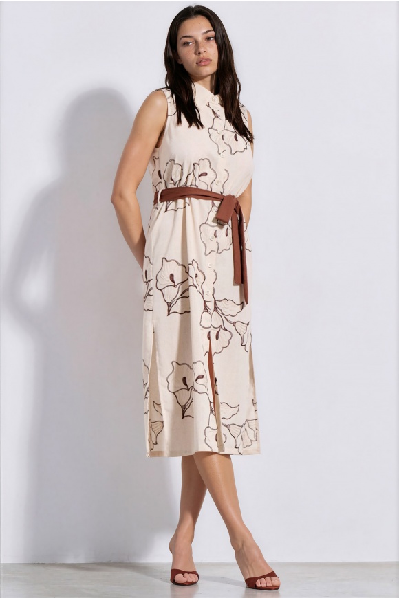 MIDI DRESS 3126925 BEIGE