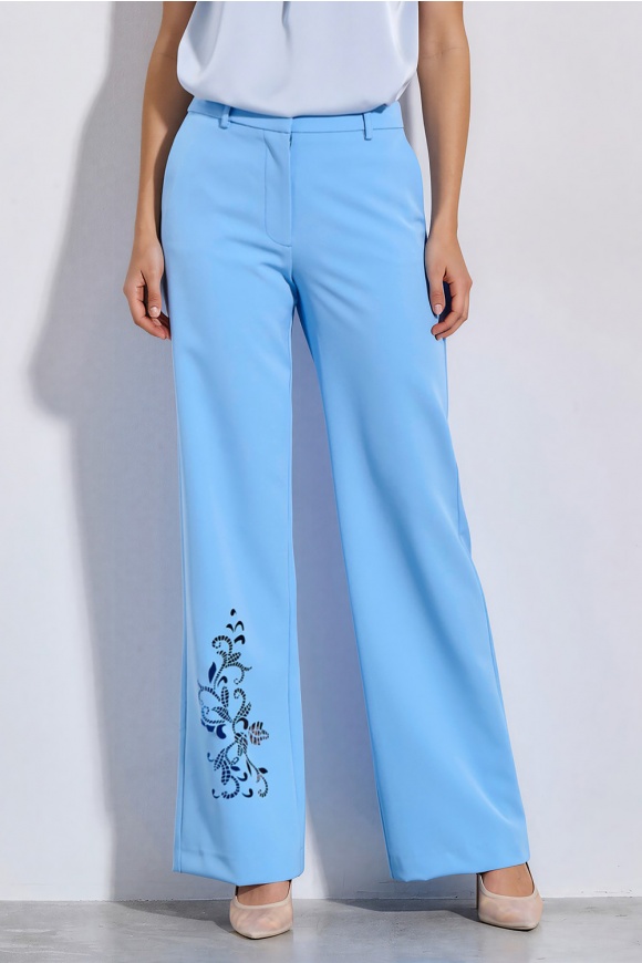 TROUSERS 3126428 LIGHT BLUE