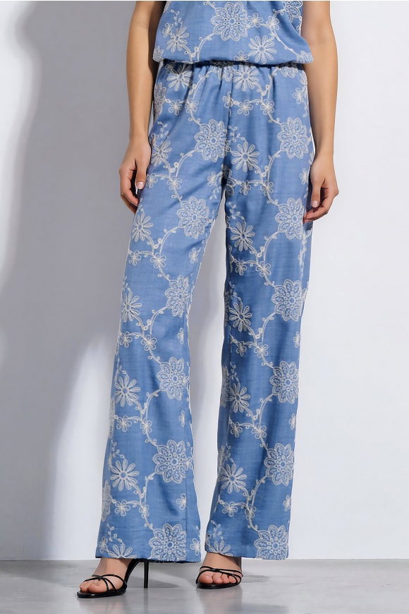 TROUSERS 3126451 INDIGO BLUE