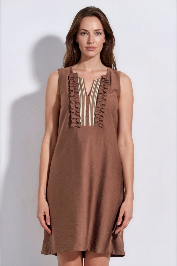 MINI DRESS 3126937 BROWN