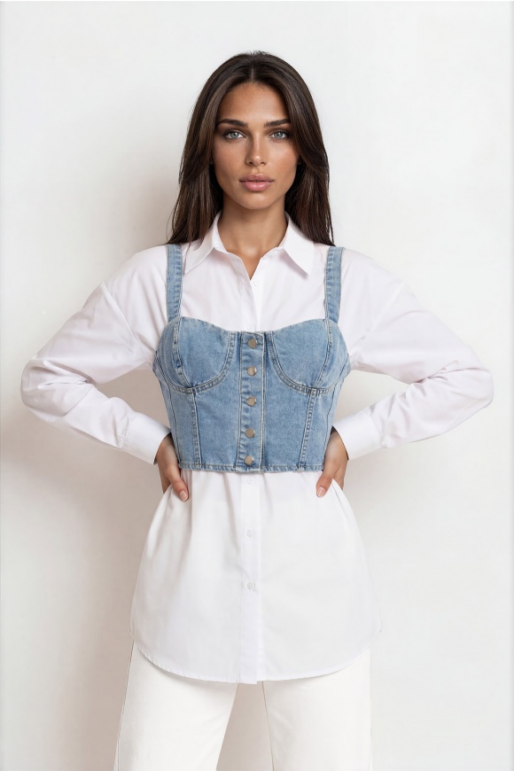 SET SHIRT WITH TOP 2124204 WHITE