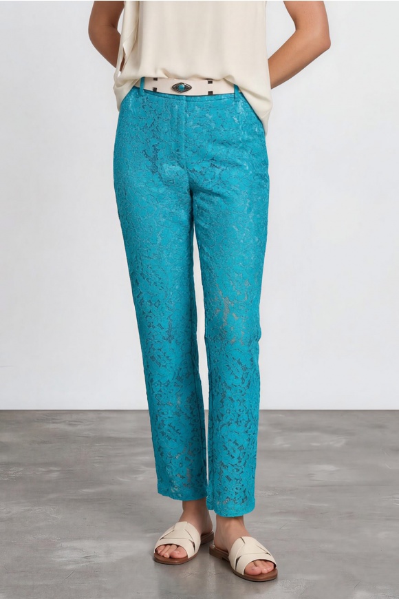 TROUSERS 3123426 TURQUOISE