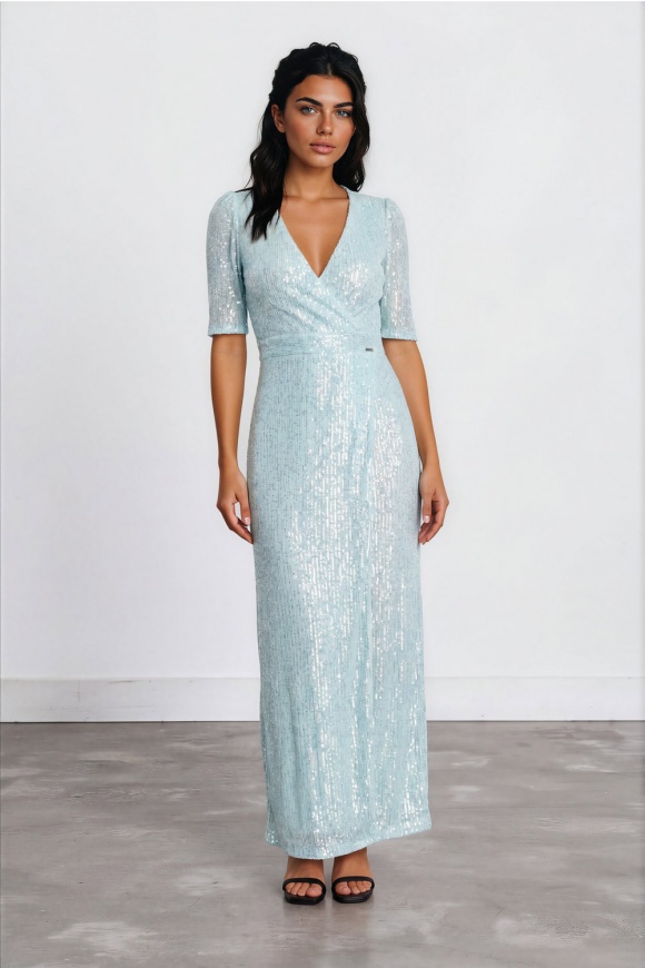 MAXI DRESS WITH SEQUINS